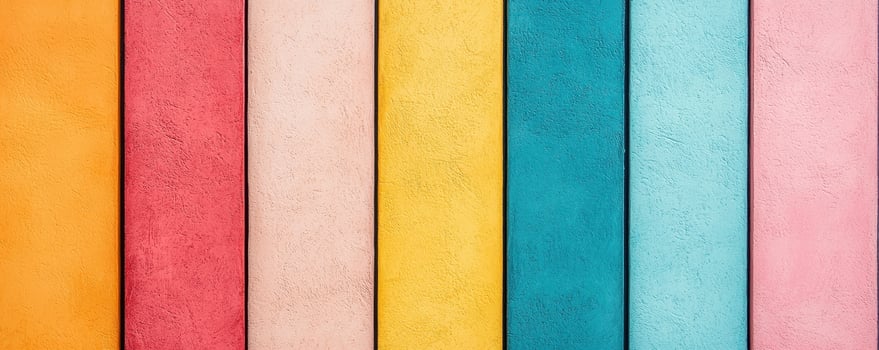 Colorful textured wall panels soft pastel shades create vibrant and cheerful abstract background photo