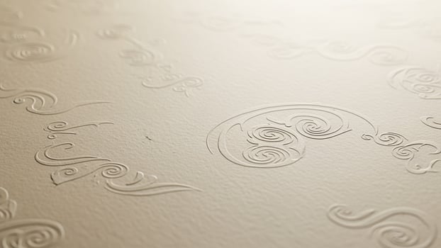 A close up of a white wall with swirls photo