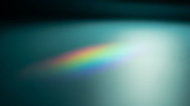 A rainbow is shining in the dark photo