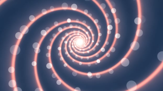 A spiral with circles on it photo