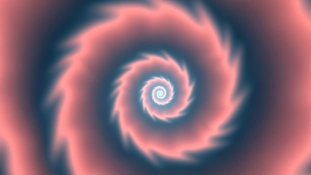 A spiral with a pink and blue background photo