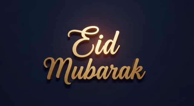 Eid mubarak greeting card photo