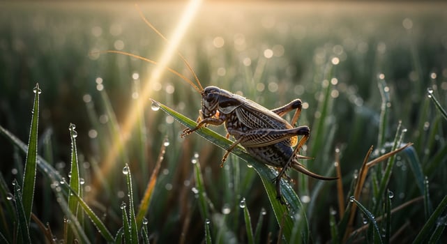 A grasshopper in the grass photo