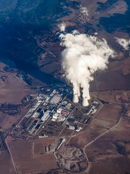 Nuclear Power Plant Generating Energy From Above photo