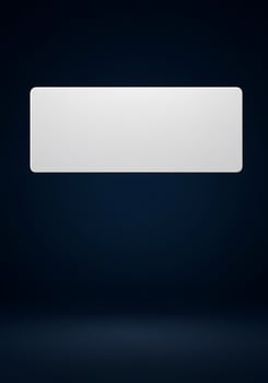 White blank sign on dark background photo