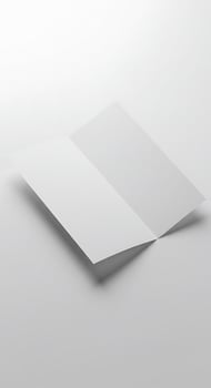 Blank white paper on a white background photo