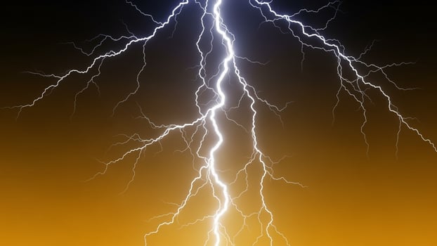 Lightning bolt on a yellow background photo