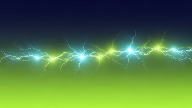 Electricity background with lightning photo