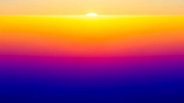 A colorful sunset over a blue and yellow background photo