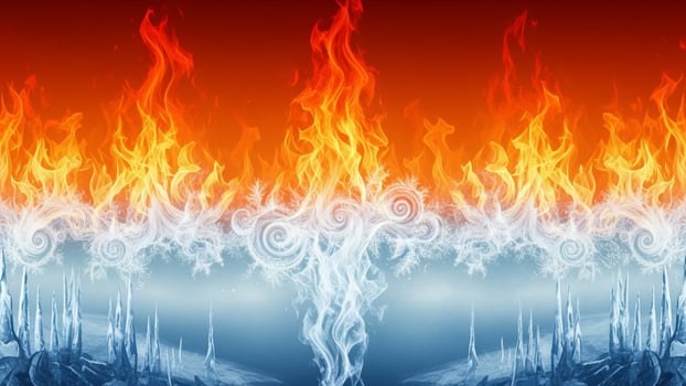 Fire and ice wallpaper photo