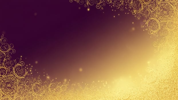 Golden background with swirls and swirls photo