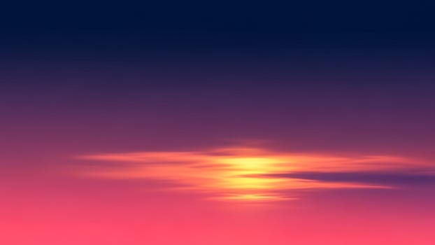 A sunset with a bright orange and purple sky photo