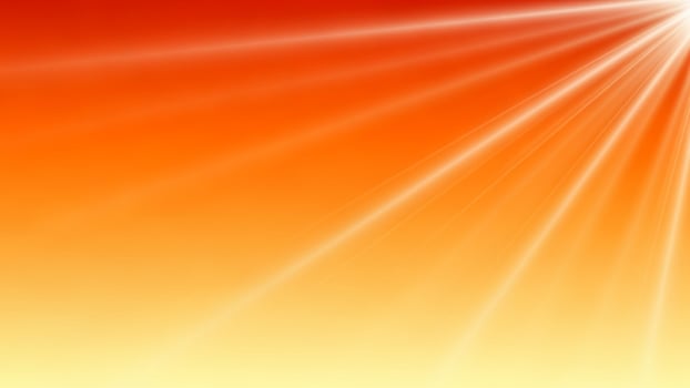Sun rays on an orange and yellow background photo
