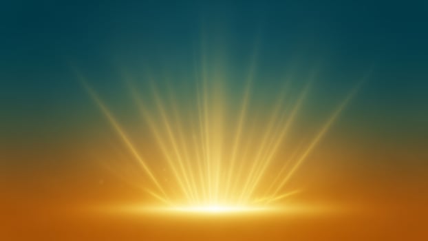 Sunburst background with bright light rays photo