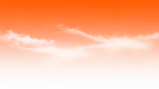 An orange sky with clouds and a white cloud photo
