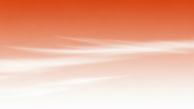 A white cloud is in the sky over an orange sky photo