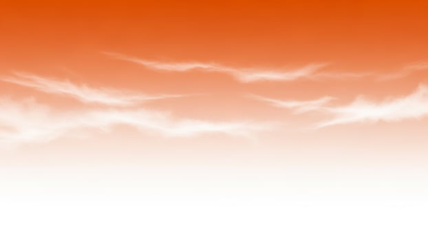 Orange sky with clouds and orange clouds photo