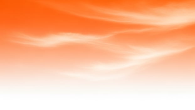 Orange and white clouds in the sky photo