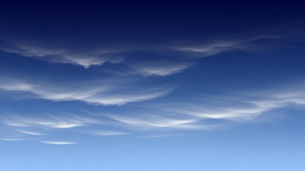 A blue sky with some clouds in it photo