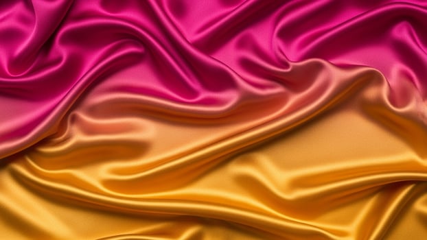A close up of a colorful silk fabric photo