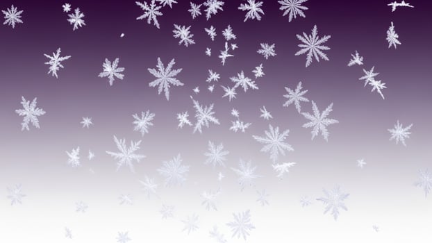 Snowflakes on a purple background with a white background photo
