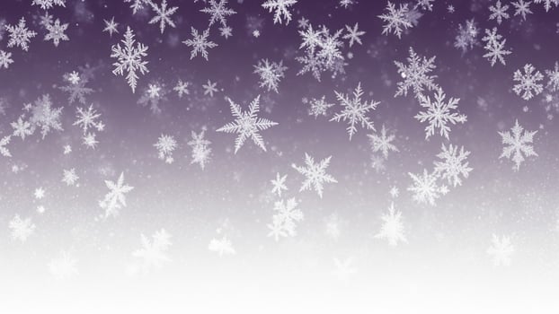 Snowflakes are falling on a purple background photo