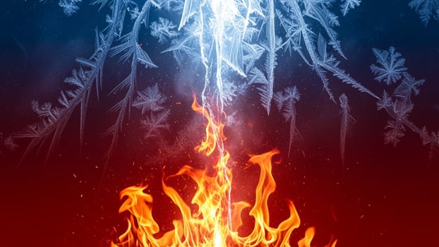 Fire and ice, fire and ice, fire and ice, fire and ice, fire and ice photo
