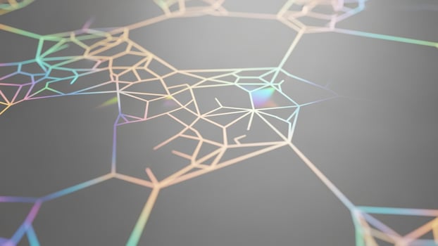 Abstract background with colored lines and shapes photo