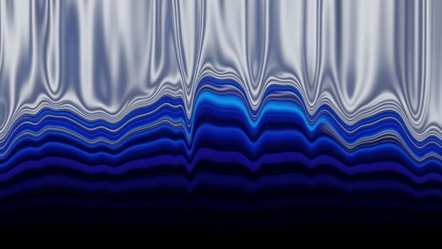 Blue and white waves on a black background photo