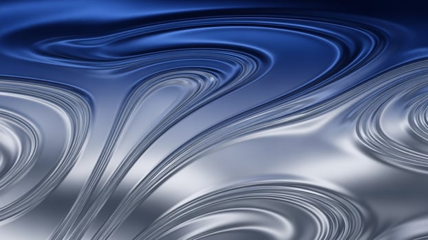 A blue and silver background with swirls photo