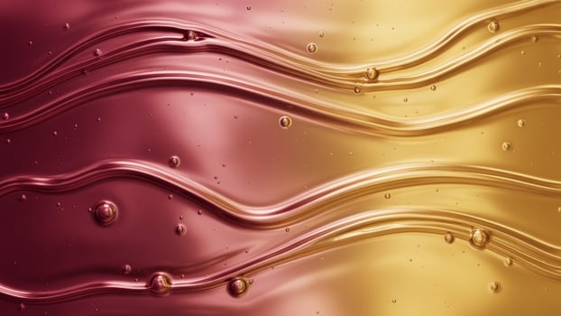 Oil waves abstract background with gold and red color photo