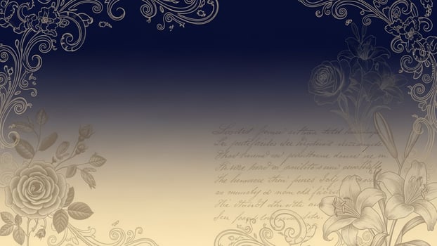 A floral frame with a poem on it photo