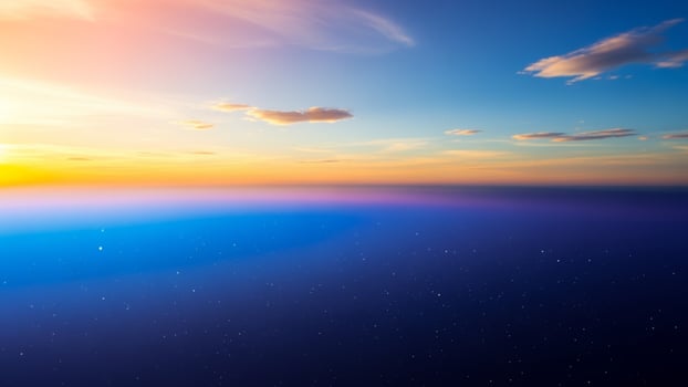 A beautiful sunset over the ocean photo