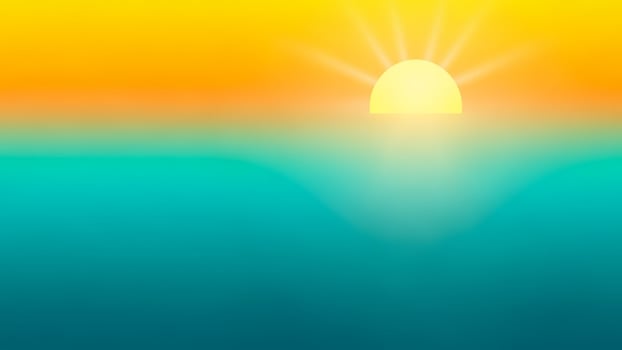 Sunset background with orange, yellow and blue colors photo