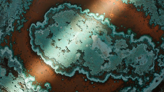 A close up of a rusty object with a sun shining through it photo