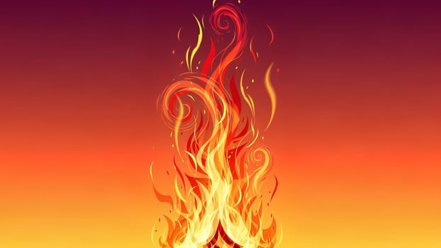 A fire with flames and smoke coming out of it photo