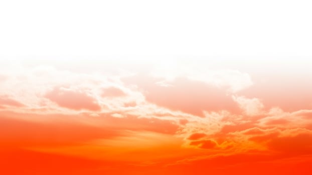 An orange sky with clouds and a plane photo