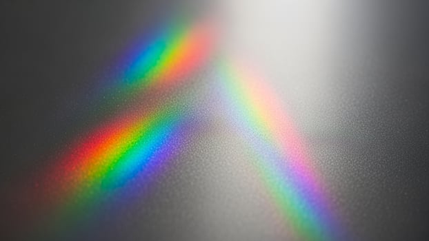 Rainbow light on a shiny surface photo