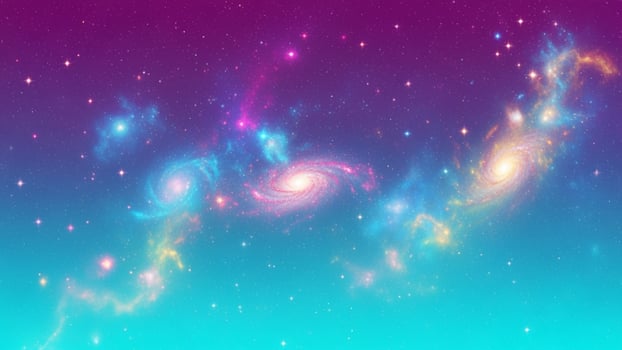 A galaxy with many stars and a bright blue sky photo
