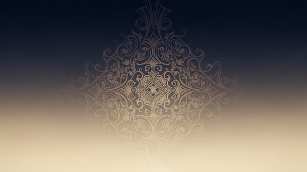 An ornate design on a dark background photo