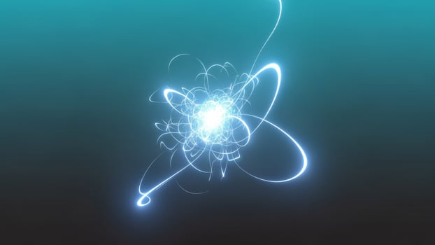 An abstract image of a glowing blue star photo