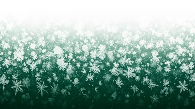A green background with snowflakes on it photo
