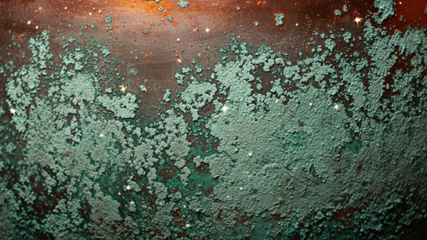 A close up of a green and brown vase photo