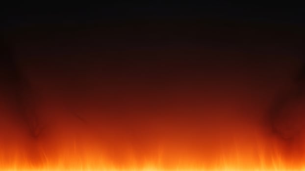 A black background with flames and smoke photo