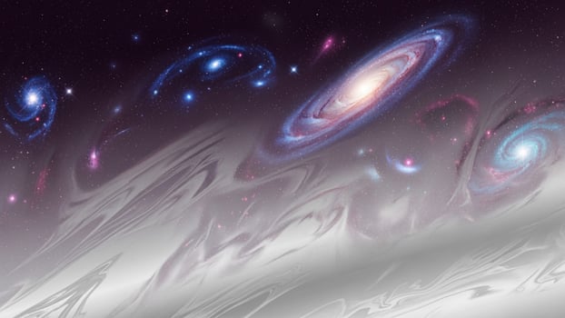 A galaxy with many different colors and shapes photo