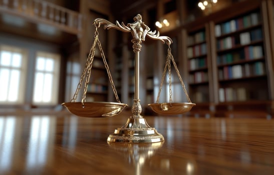 Scales of justice law and balance concept photo