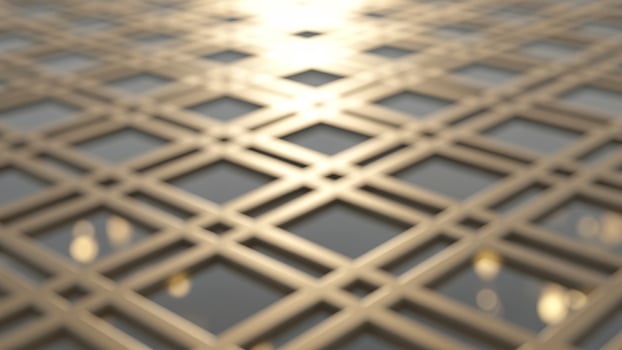 A 3d image of a metal surface with a sun shining through photo