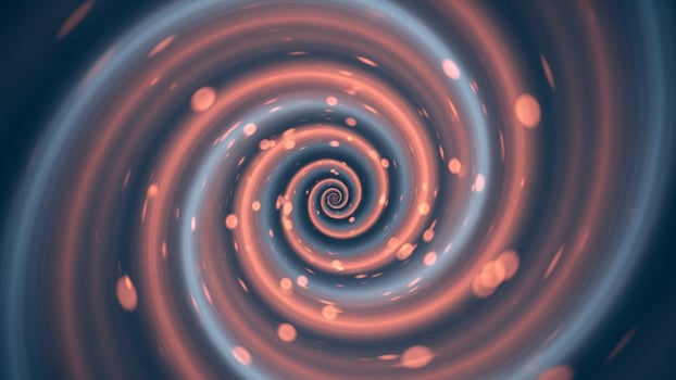A spiral with many dots in the center photo