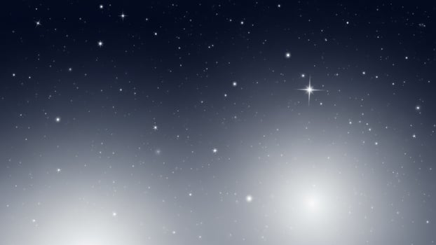 A starry night sky with a few bright stars photo
