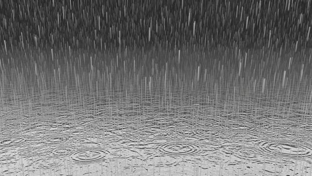 Rain drops on the surface of the water photo
